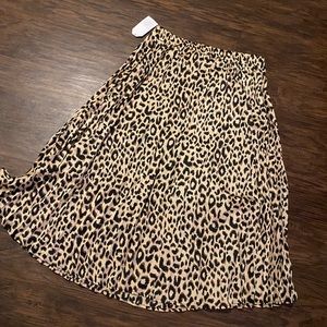 SADIE & LOVE PLEATED ANIMAL/CHEETAH PRINT SKIRT XL